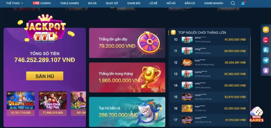 Các loại trò chơi Slot tại SV666